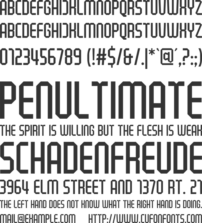 Sporting Strategy font preview