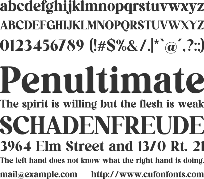 Retrospection font preview