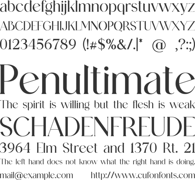 Luxiachy font preview