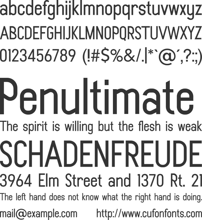 Imposture Grotesk font preview