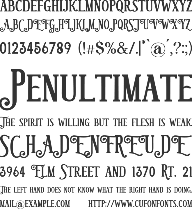 Gastronomy font preview