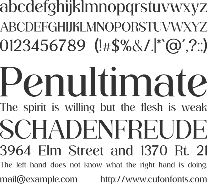 Grespoika font preview