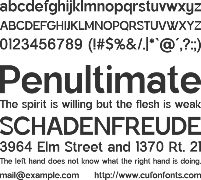 Profanations font preview