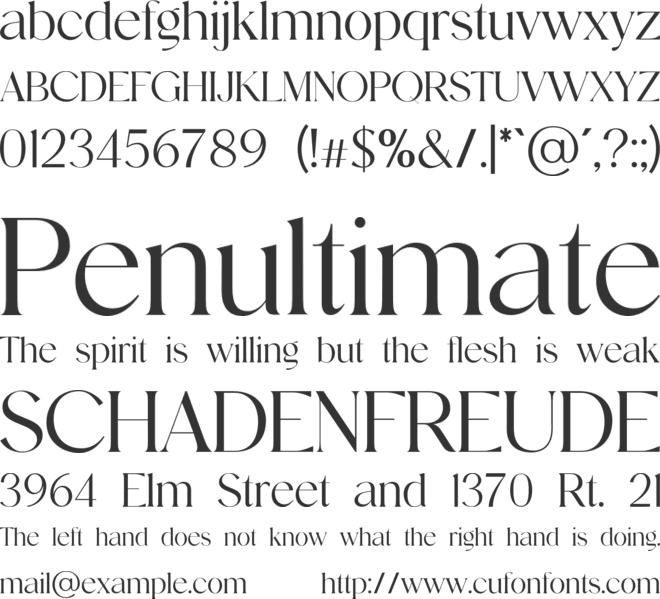 Progesteron font preview