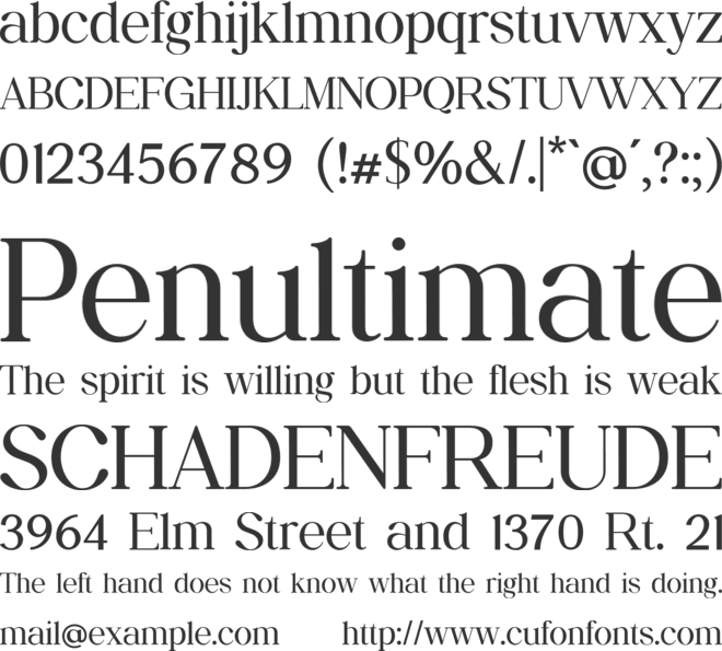 Daily Magazine font preview