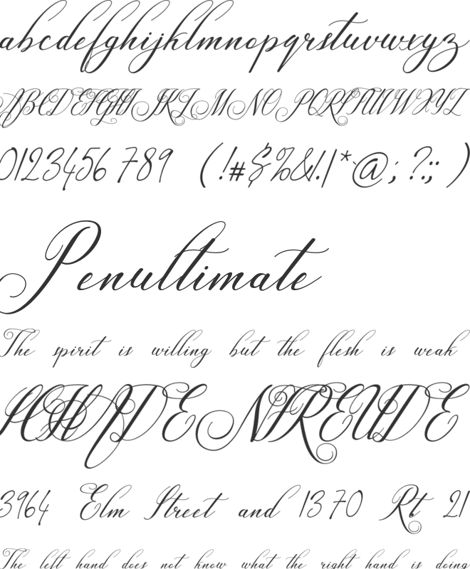 Mandalina font preview