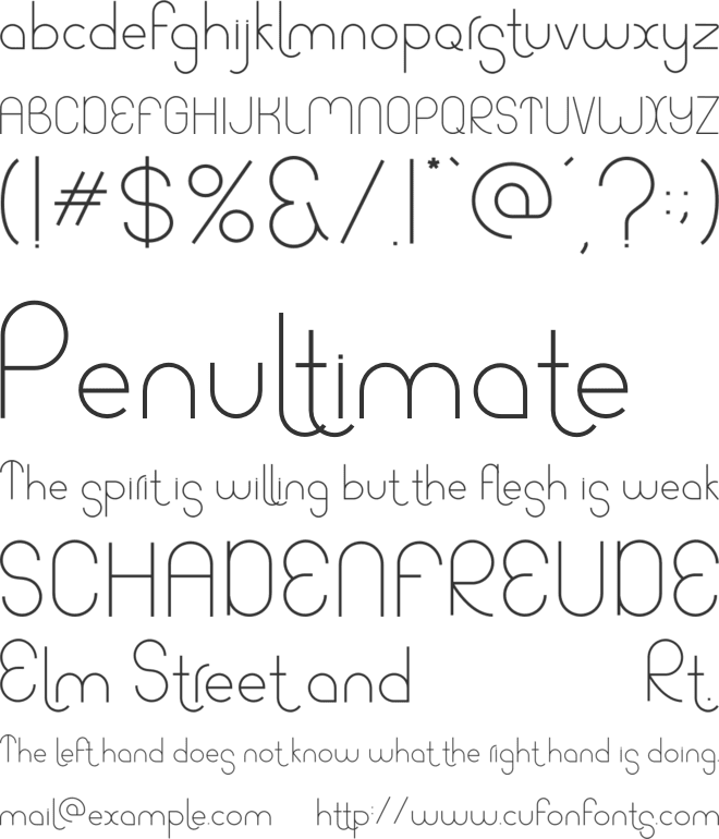 Raloth font preview