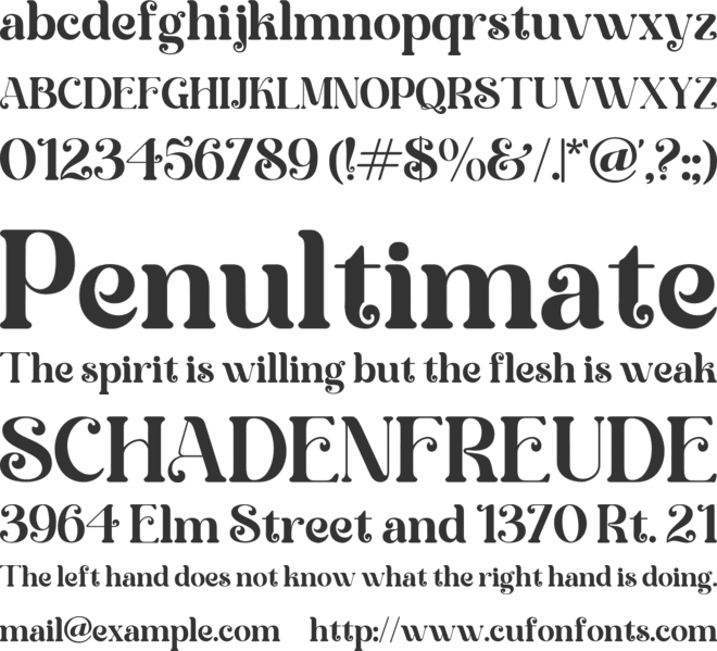 Bright Vintage font preview