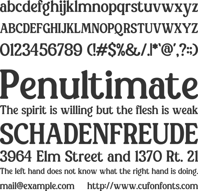 Sleggie font preview