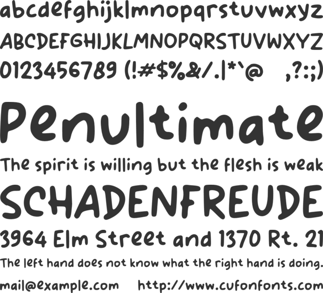 Oafedo Chill font preview