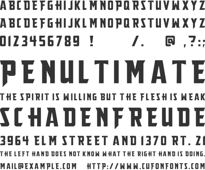 Insideman font preview