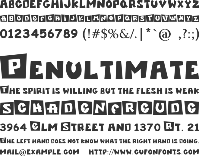 POCOYO TV font preview