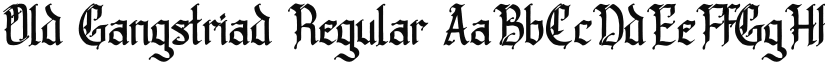 Old Gangstriad font download