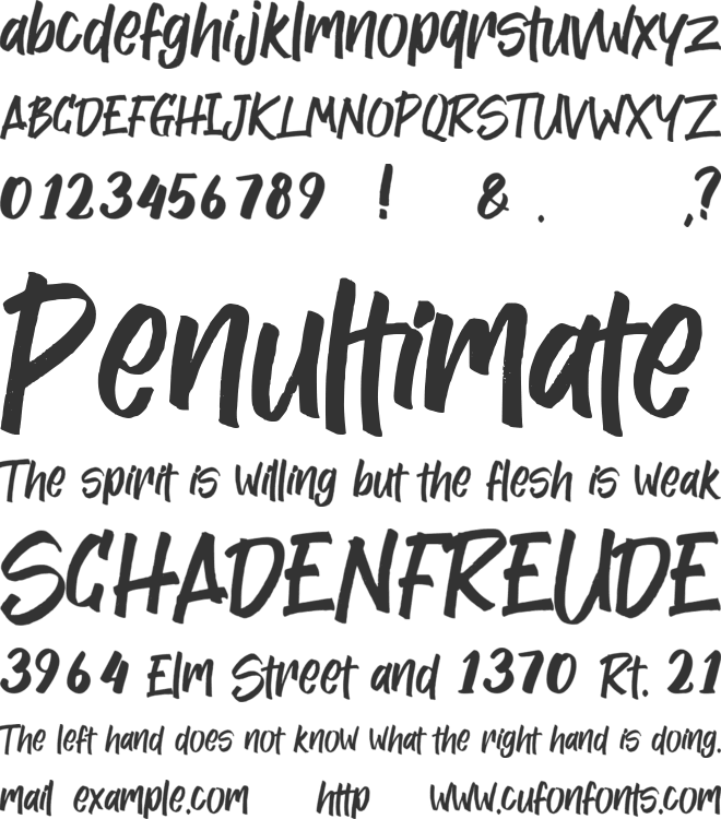 HighPride font preview