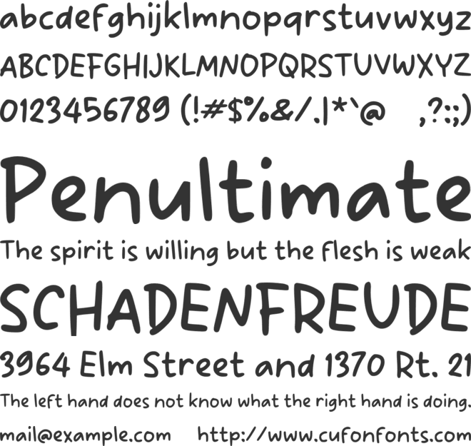 Obe Funny font preview