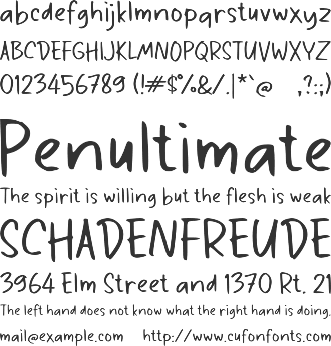 Oatew Cute font preview