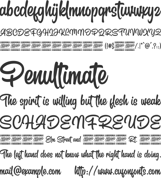 Rowsthin font preview