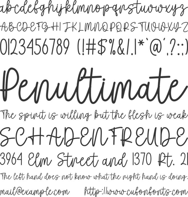 Spookies font preview