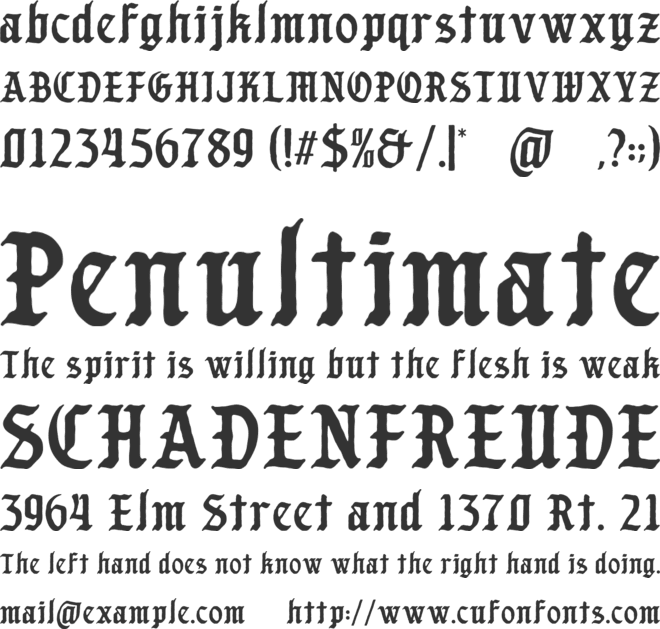 Seventy Money font preview