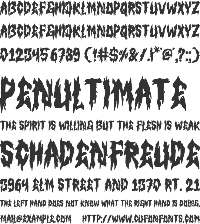 KEDALON font preview