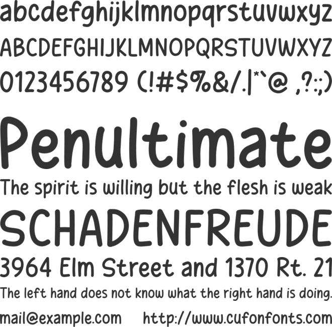 Stimcard font preview