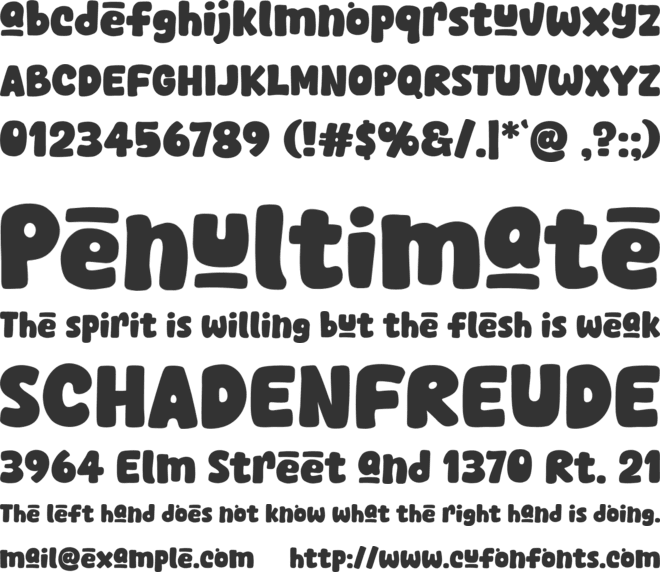 Baberry font preview