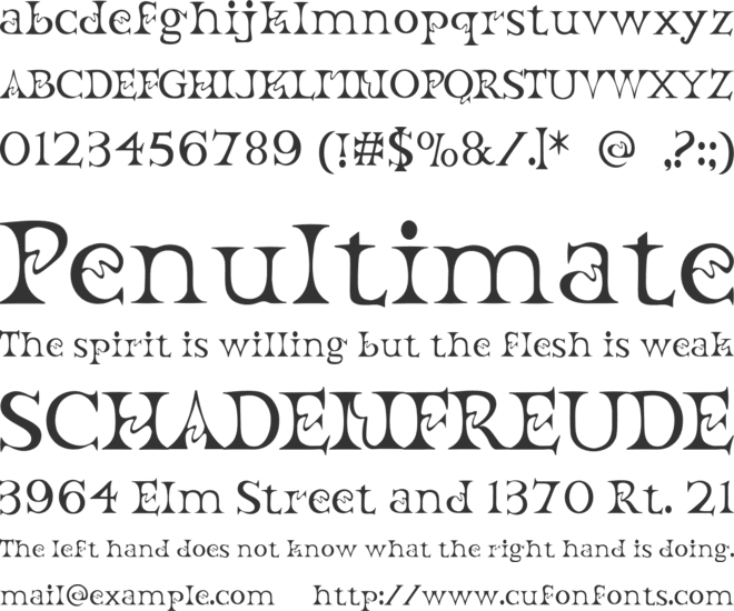 ROMANUM font preview