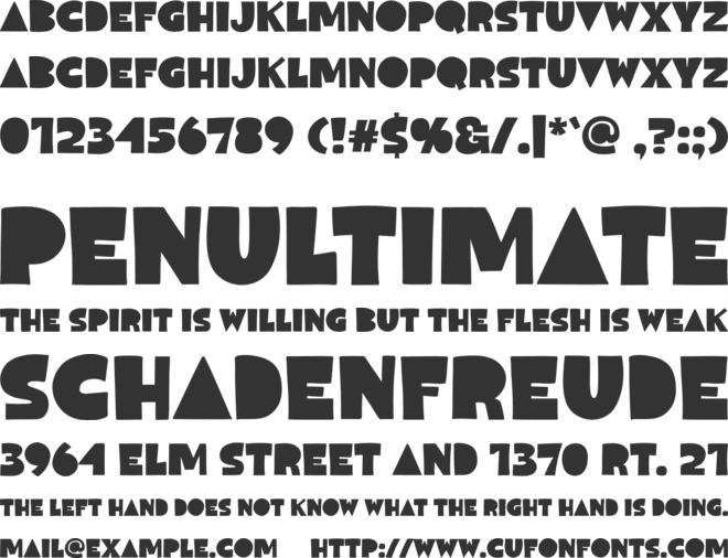 Egoless font preview