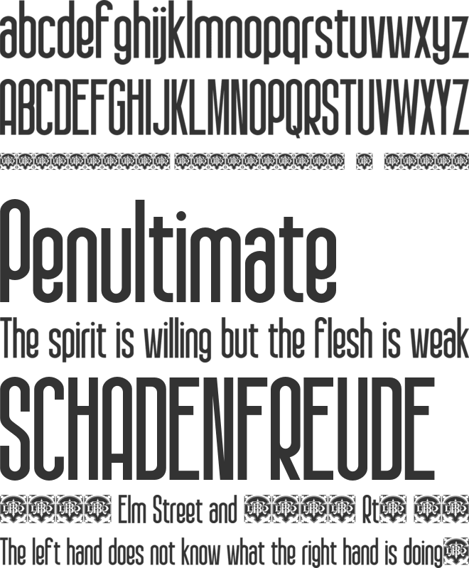 Kondenton font preview