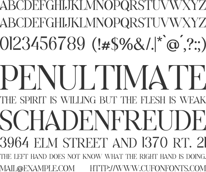 Graveyard font preview