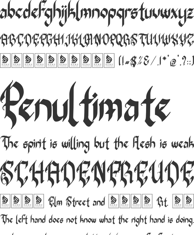 The Feyals font preview