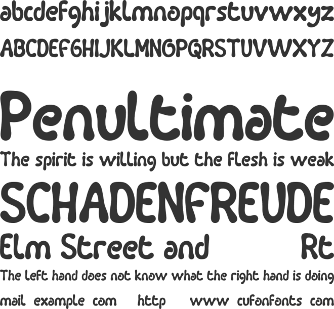 Choco Fantine font preview