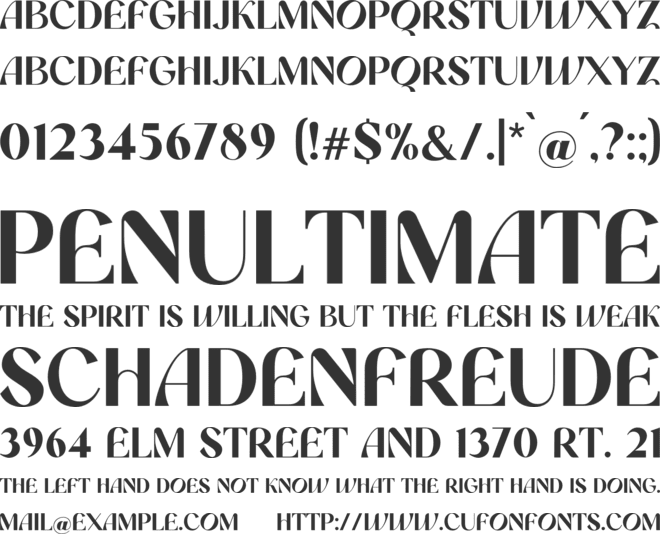 Romanost font preview