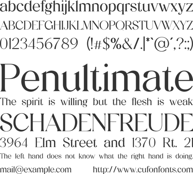 Quack Grandeur font preview