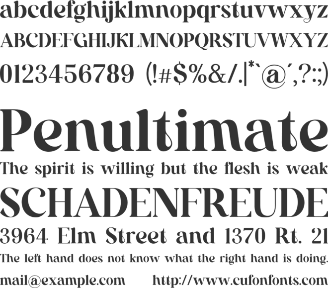 Roadworthy font preview