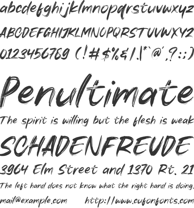 Autumn Brush font preview