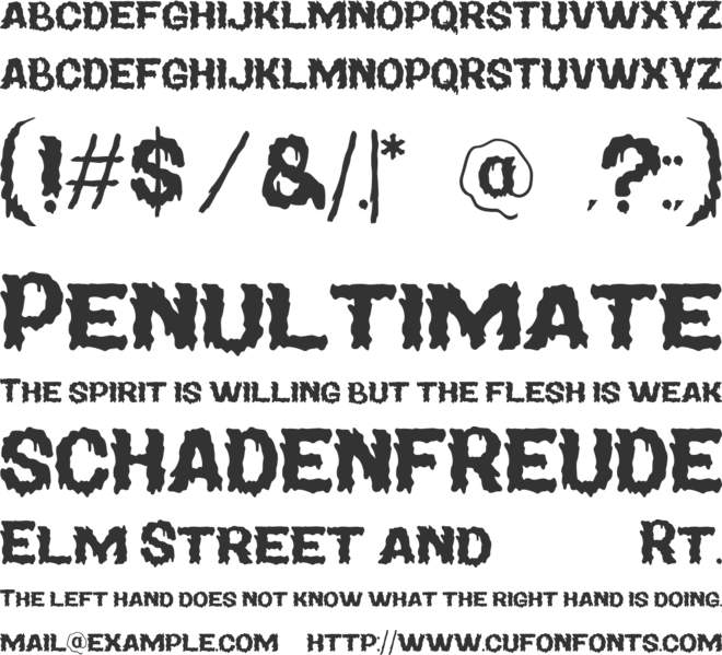 Magical Horror font preview