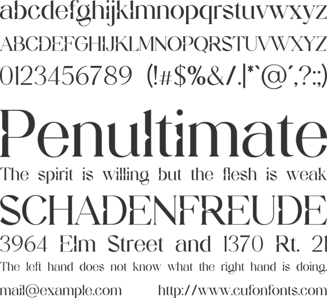 Romanize font preview