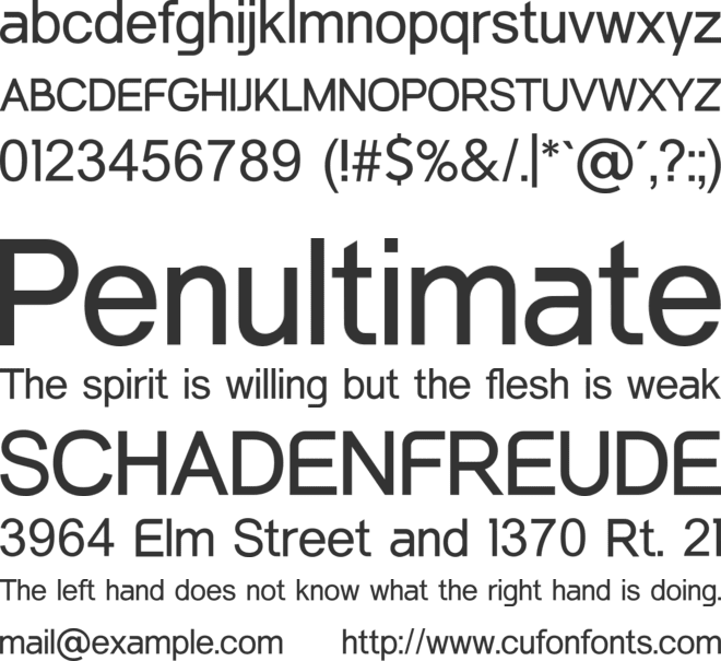 Berkelium Sans font preview