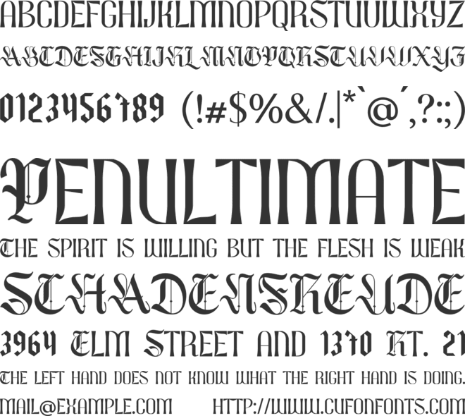 GRUMBLED font preview