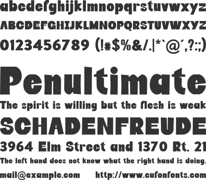 SUPER GIANT font preview