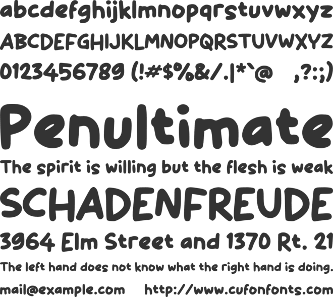 Odakoca font preview