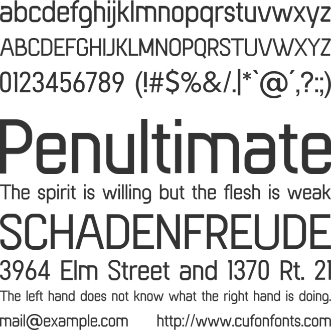 Peroxidase font preview