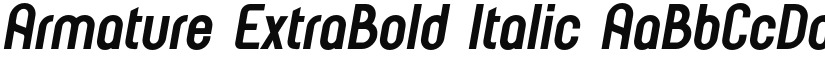 Armature ExtraBold Italic font