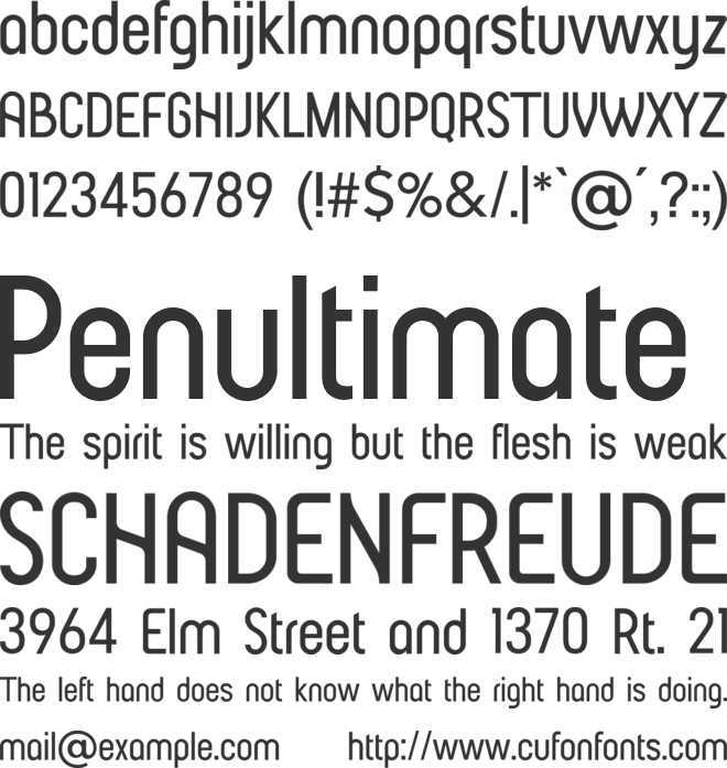 Armature font preview