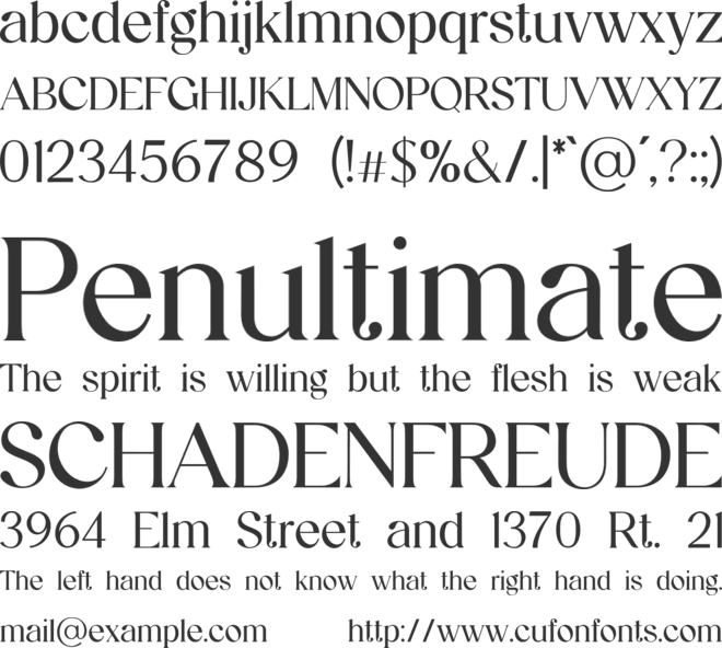 Reanointe font preview