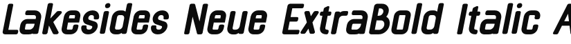 Lakesides Neue ExtraBold Italic font