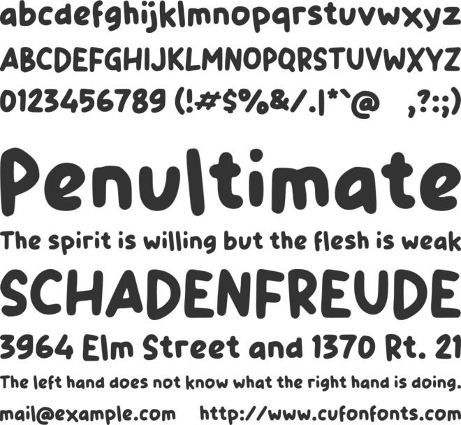 Oabin Cute font preview