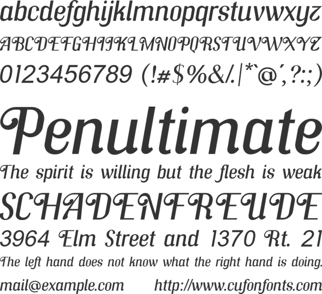 Bandsman font preview