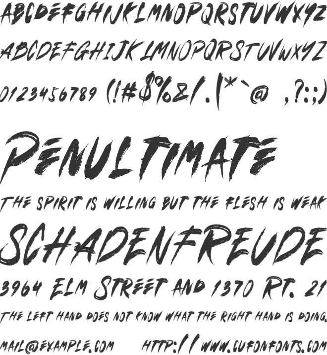 Naxrsoul Cather font preview